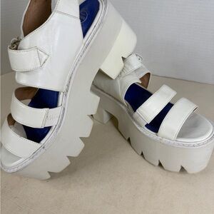 Jeffrey Campbell Havana Last Platform Sandals – White Leather 10M